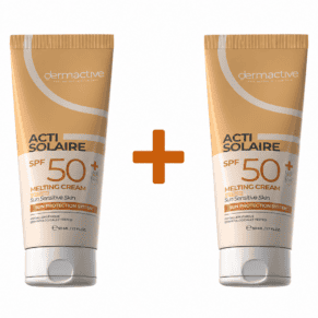 ديرما أكتيف أكتي سولير SPF 50+ ميلتنج كريم 50 مل (1+1) عرض – حماية عالية وترطيب يومي للبشرة