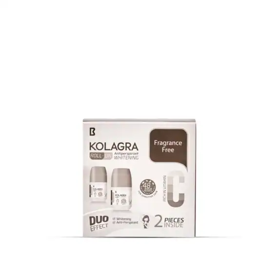 Kolagra whitening Roll on 2*1 promo pack 1+1 Fragrance Free