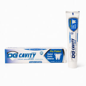 DG Cavity Defense Toothpaste 75g with tube and box on a white background.