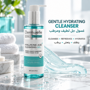 DERMAELLE Hyaluronic Acid Cleansing Gel 200ml - ديرما إل غسول جل بالهيالورنيك أسيد 200مل