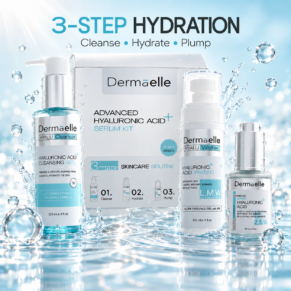 ديرما إل مجموعة سيروم حمض الهيالورونيك المتقدمة - Dermaelle Advanc Hyaluron Acid Serum Kit