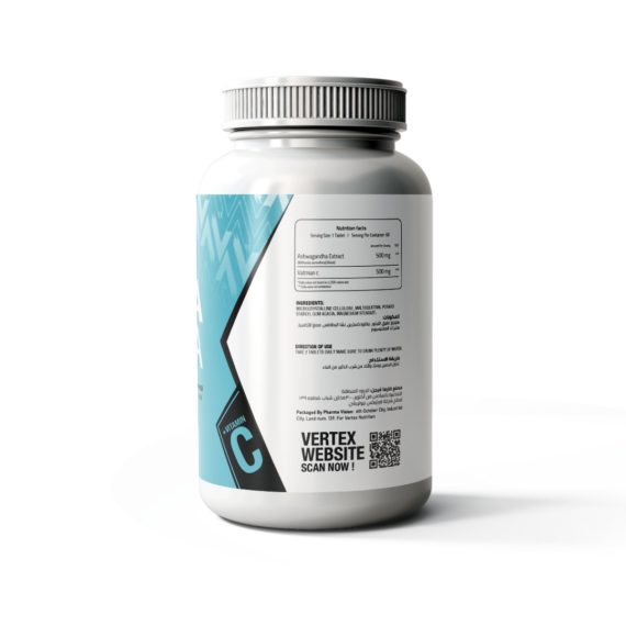 أشواجاندا 500 مجم مع فيتامين سي - Ashwagandha 500mg with Vitamin C