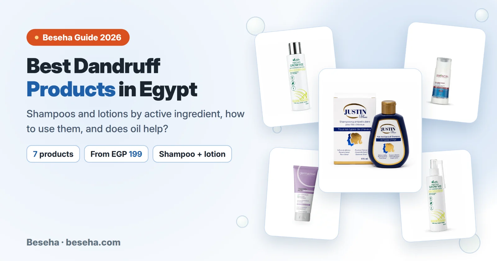 Best dandruff products in Egypt: anti-dandruff shampoos and lotions