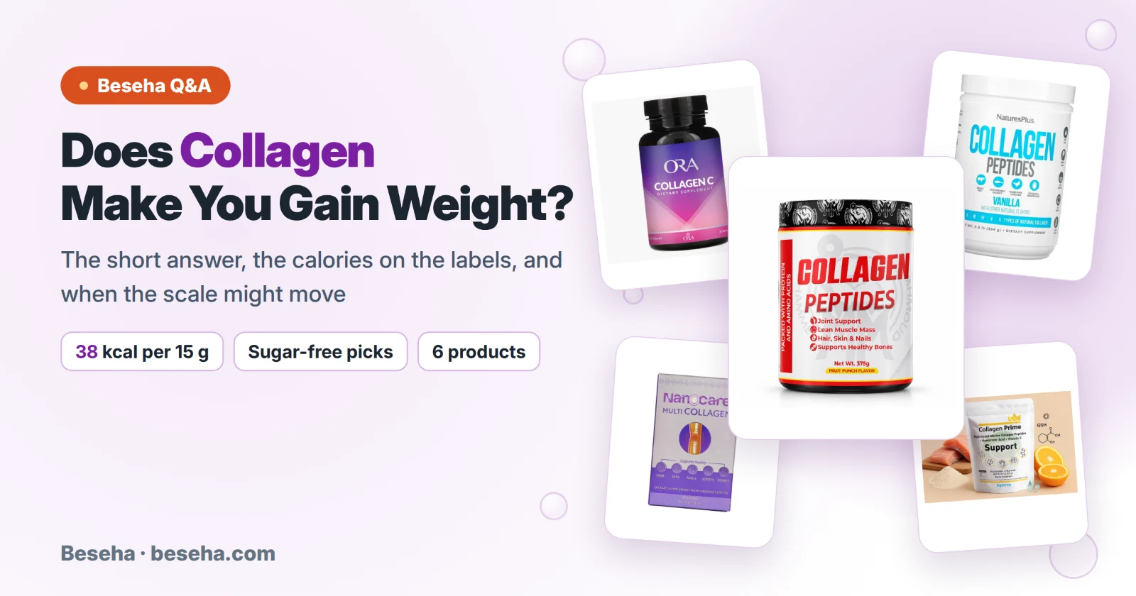 Does collagen make you gain weight? Sugar-free collagen supplements and their calories in Egypt