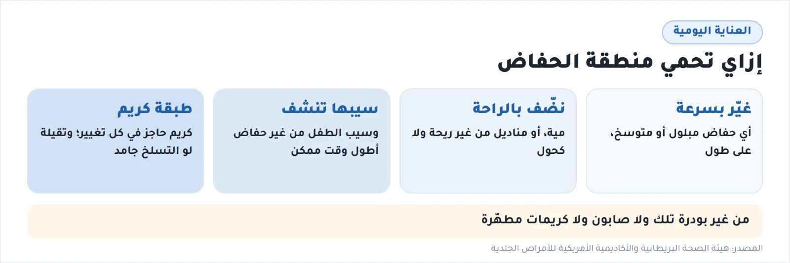 إزاي تحمي منطقة الحفاض من التسلخ