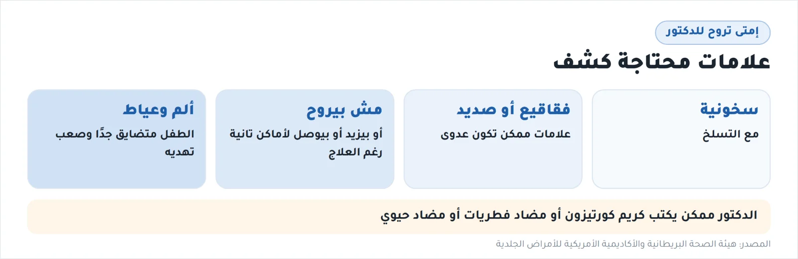 علامات تسلخ الحفاض اللي محتاجة دكتور