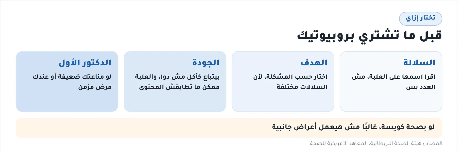 إزاي تختار بروبيوتيك