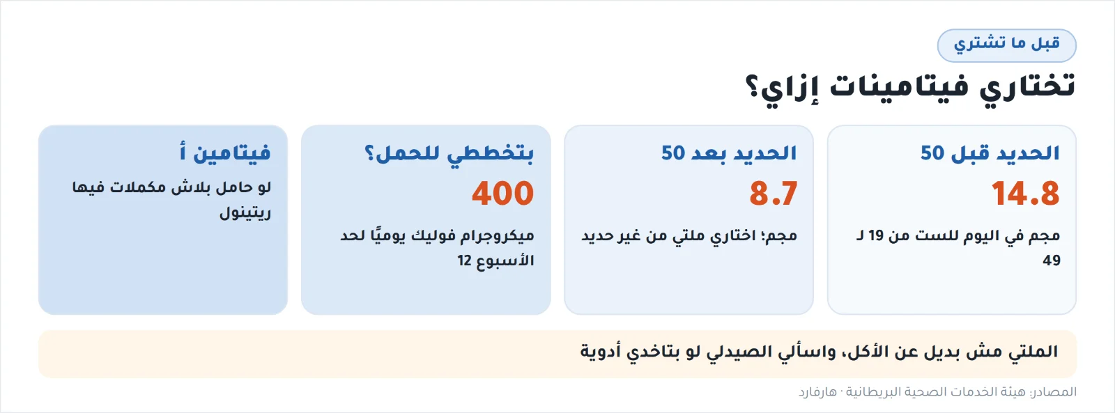 تختاري فيتامينات إزاي