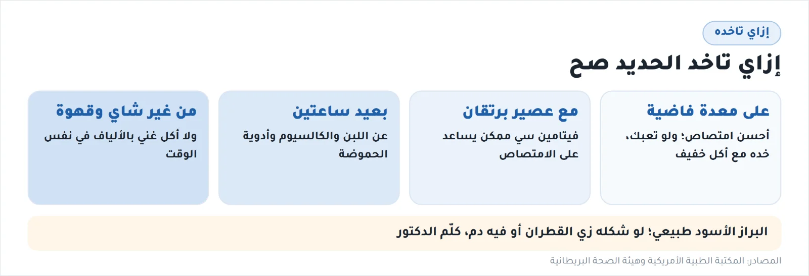 إزاي تاخد مكمل الحديد