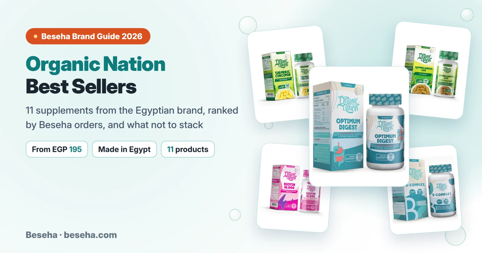Organic Nation product guide: best sellers at Beseha