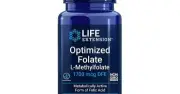 لايف إكستنشن أوبتيمايزد فولات - إل-ميثيلفولات 100 قرص بتركيز 1700 ميكروجرام Life Extension Optimized Folate 1700 mcg – L-Methylfolate Supplement Bottle
