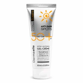 ديرما إل كريم جل هيالوسولير المضاد للبقع الداكنة بعامل حماية +50 60مل - UV Defense SPF 50 Anti-Dark Spots Gel-Cream 60ml