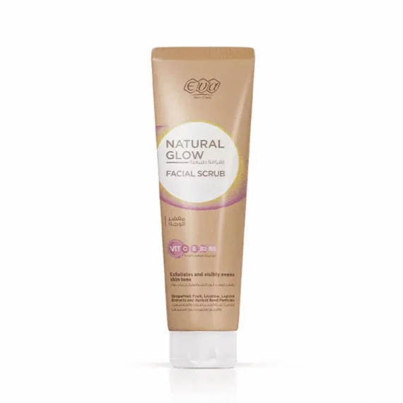 Eva Skin Care Natural Glow Face Scrub 100 ml gentle exfoliating scrub-ايفا سكين كير اشراقة طبيعيه مقشر الوجه 100 مل