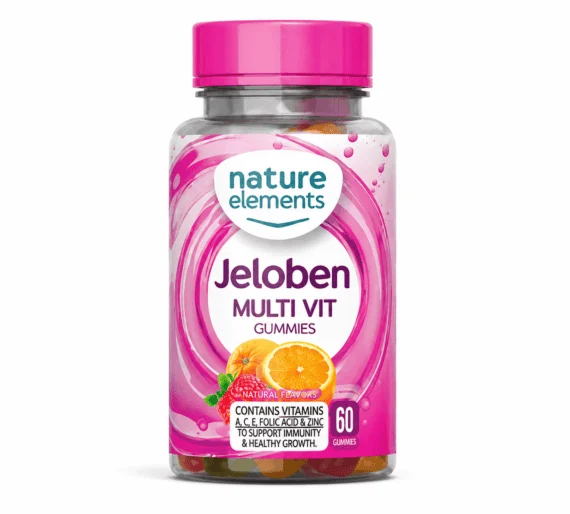 Jelobin Multivitamin Gummies 60 Count-جيلوبين مالتي فيتامين جاميز 60 قطعة