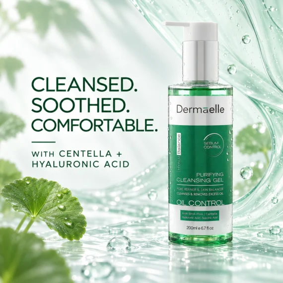 Dermaelle Sebum Control Cleansing Gel 200ml - ديرما إل غسول جل للتحكم في إفراز الدهون 200 مل