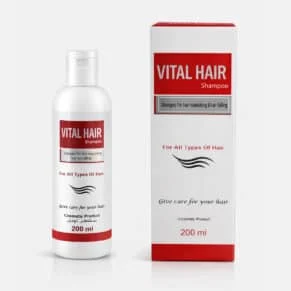 Vital Hair Shampoo 200ml  Strengthening & Nourishing Shampoo for Daily Hair Care-فيتال هير شامبو 200 مل  شامبو لتقوية الشعر ودعم صحة فروة الرأس