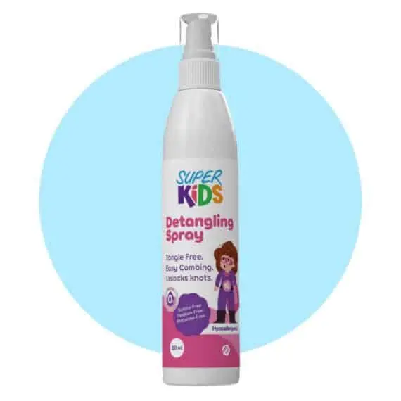Superkids Detangling Hair Spray – Gentle kids’ hair detangler spray 120 ml سوبركيدز سبراي لفك تشابك الشعر – بخاخ لطيف لتنعيم وتمشيط شعر الأطفال 120 مل