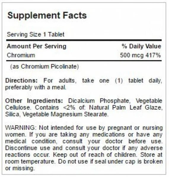 كروميوم بيكولينات من بيوريتانز برايد-Chromium Picolinate puritan's pride