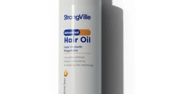 سترونجفيل زيت الشعر – 200 مل، زيت لتقوية وتغذية الشعر من الجذور حتى الأطراف. Strongville Advanced Hair Oil – 200 ml nourishing and strengthening natural hair oil.