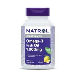 Natrol Omega-3 Fish Oil 1000mg - 90 Softgels - Supports Heart and Brain Health