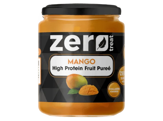 Mango High Protein Fruit Purée 180g – 20g Protein Zero Sugar Added-بيوريه المانجو بالبروتين زيرو تريت 180 جم 20 جم بروتين بدون سكر مضاف