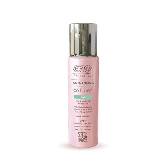 Eva Skin Clinic Collagen Toner 200 ml hydrating facial toner-ايفا سكين كلينيك كولاجين تونر 200 مل تونر مرطب لنعومة البشرة