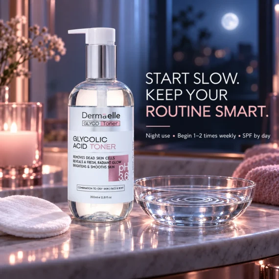 Dermaelle Glycolic Acid Toner 350ml - ديرما إل جليكوليك أسيد تونر 350 مل