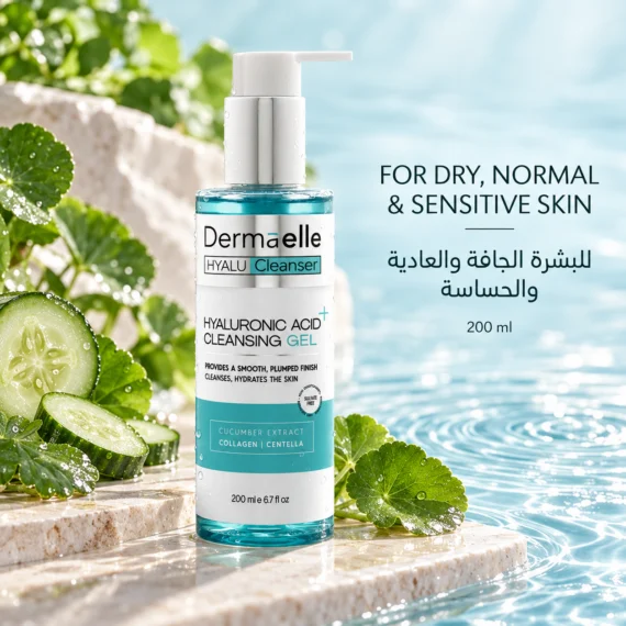DERMAELLE Hyaluronic Acid Cleansing Gel 200ml - ديرما إل غسول جل بالهيالورنيك أسيد 200مل