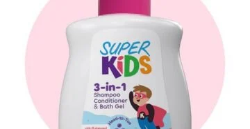 Superkids 3 in 1 Strawberry Milkshake Shampoo – Kids shampoo, conditioner & body wash 500 ml سوبركيدز 3 في 1 برائحة ميلك شيك الفراولة – شامبو وبلسم وغسول جسم للأطفال 500 مل