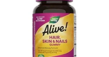 ألايف! للشعر والبشرة والأظافر – جمالك من الداخل بـ60 جامي بنكهة الفراولة Alive! Hair, Skin & Nails Gummy – Biotin + Collagen Beauty Formula – 60 Gummies