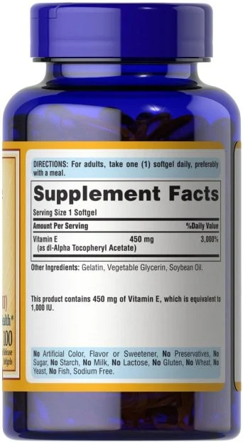 Vitamin E 1000 IU Puritan-فيتامين E بيوريتانز برايد 1000 وحدة دولية