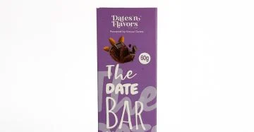 بار تمر مجدول ولوز مع الشوكولاتة الداكنة من Dates 'n Flavors مع شوكولاتة داكنة – سناك صحي طبيعي غني بالبروتين والطاقة Dates 'n Flavors Medjool Dates and Almond Bar with Dark Chocolate – Healthy Natural Protein Snack