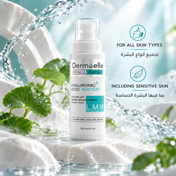 DERMAELLE HyaluWater Hyaluronic Acid Water 200ml - ديرما إل هيالورونيك ووتر 200مل