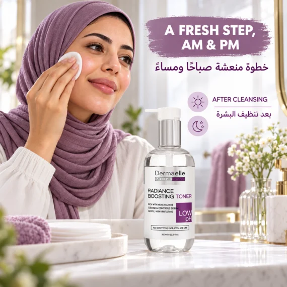 DERMAELLE RADIANCE BOOSTING NIACINAMIDE TONER 350ML- ديرما إل نياسيناميد تونر المعزز للنضارة 350مل