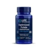 لايف إكستنشن أوبتيمايزد فولات - إل-ميثيلفولات 100 قرص بتركيز 1700 ميكروجرام Life Extension Optimized Folate 1700 mcg – L-Methylfolate Supplement Bottle