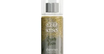 Eva Body Splash Pearly Haze 150 ml glitter body mist with feminine fragrance-ايفا بادى اسبلاش جليتر بيرلي هيز 150 مل بريق ناعم ورائحة أنثوية جذّابة