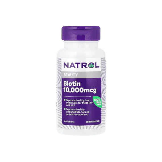 ناترول بيوتين 10000 ميكروجرام أقراص مكمل غذائي-NATROL BIOTIN 10000mcg tablets dietary supplement