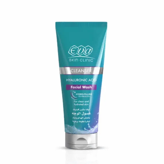 Eva Skin Clinic Hyaluronic Cleanser 160 ml hydrating face cleanser-ايفا سكين كلينيك غسول هيالورونيك 160 مل لتنظيف البشرة وترطيبها