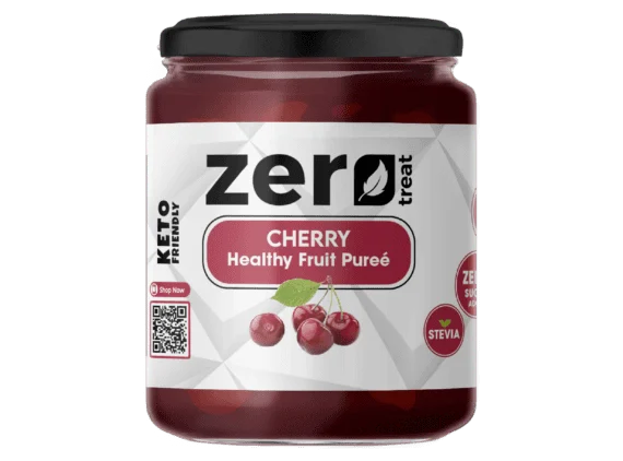 Cherry Healthy Fruit Purée 180g – Premium 95% Real Fruit Zero Sugar Added Keto Friendly-بيوريه الكرز الصحي 180 جم – 95٪ فاكهة حقيقية بدون سكر مضاف كيتو فريندلي