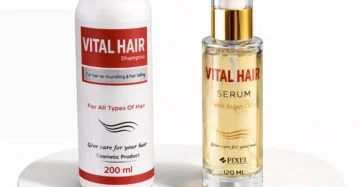 Vital Hair Routine Bundel – Shampoo & Argan Oil Serum for Smooth, Shiny & Manageable Hair-باندل روتين فيتال هير للشعر – شامبو وسيرم للتحكم في الهيشان ودعم مظهر الشعر الصحي