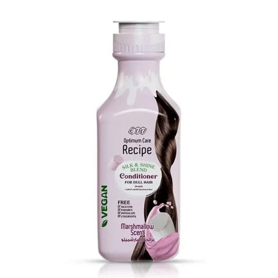 Eva Optimum Care Marshmallow Conditioner 350 ml with sweet marshmallow fragrance for smooth hair-ايفا اوبتيموم كير مارشميلو بلسم للشعر 350 مل لترطيب الشعر ولمعان طبيعي