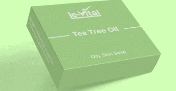 Le Vital Tea Tree Oil Soap - Purifies, Detoxifies & Balances Oily Skin صابون زيت شجرة الشاي من لوفيتال – ينقي ويوازن البشرة الدهنية والمستعدة لظهور الحبوب