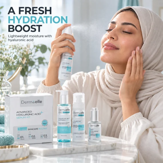 ديرما إل مجموعة سيروم حمض الهيالورونيك المتقدمة - Dermaelle Advanc Hyaluron Acid Serum Kit