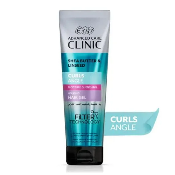 Eva Advanced Care Curls Hair Gel 230 ml for flexible hold and natural shine-ايفا ادفانسد كير كيرلز جل للشعر الكيرلي 230 مل لتثبيت الشعر ولمعان طبيعي