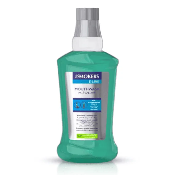 Eva Smokers E Line Menthol Mouth Wash 250 ml-ايفا سموكرز اي لاين غسول فم بالمنتول 250 مل