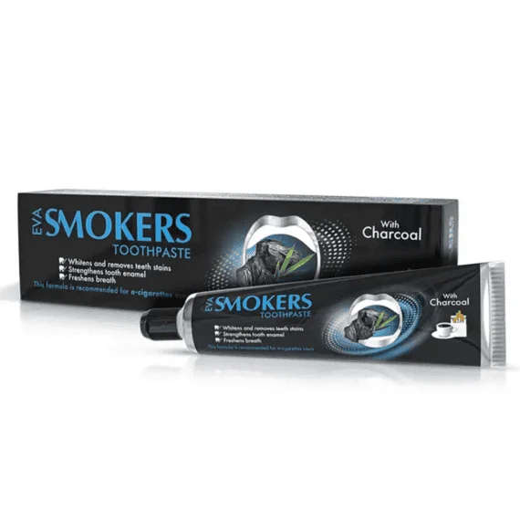 Eva Smokers Charcoal Toothpaste 50 g-ايفا سموكرز معجون اسنان بالفحم 50 جرام