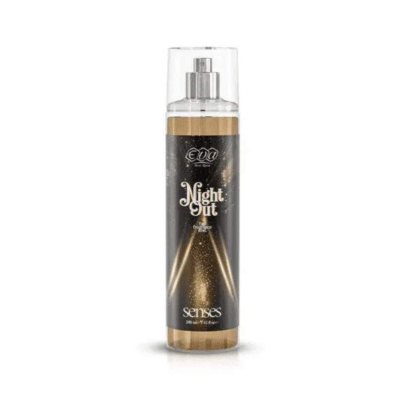 Eva Body Splash Night Out 240 ml bold long-lasting evening body mist-ايفا بادى سبلاش نايت اوت 240 مل برائحة جريئة وساحرة تدوم