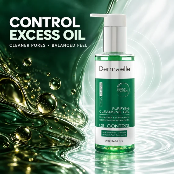 Dermaelle Sebum Control Cleansing Gel 200ml - ديرما إل غسول جل للتحكم في إفراز الدهون 200 مل
