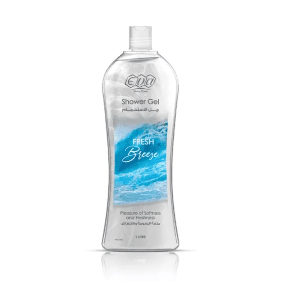 Eva Skin Care Fresh Breeze Shower Gel 1L White-ايفا سكين كير جل استحمام فريش بريز 1 لتر ابيض