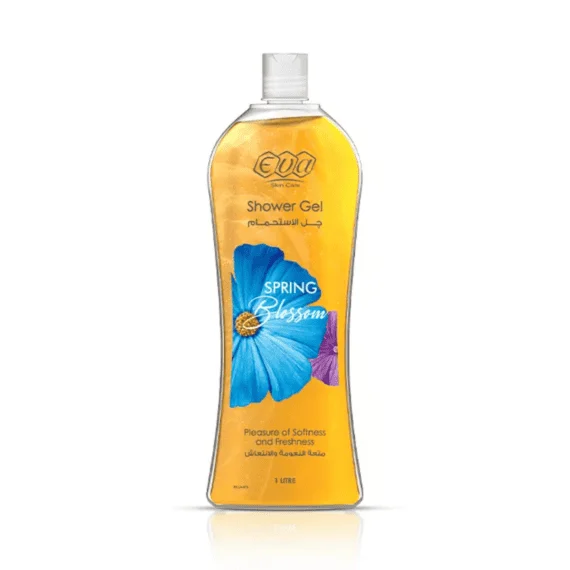 Eva Skin Care Spring Blossom Shower Gel 1L Yellow-ايفا سكين كير جل استحمام سبرينج بلوسوم 1 لتر اصفر